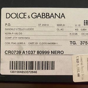 Dolce & Gabbana Nappa leather sandals with baroque DG